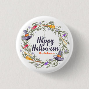 Macaron Rond 2,50 Cm Joyeuse couronne d'Halloween personnalisée   Bouto
