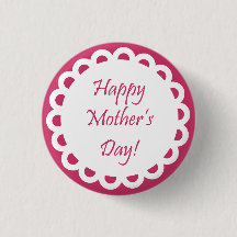 Joyeuse Fête des Mères Rose Blanc Dentelle Personn