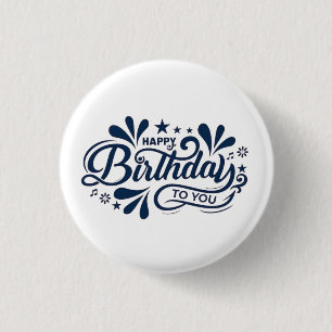 Macaron Rond 2,50 Cm Joyeux Anniversaire Pour Vous-