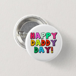 Macaron Rond 2,50 Cm Joyeux Daddy Day Cute Funny Citation avec typograp
