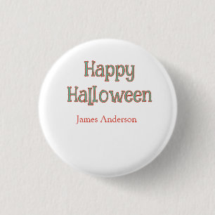 Macaron Rond 2,50 Cm Joyeux Halloween vert orange pastel tendance moder