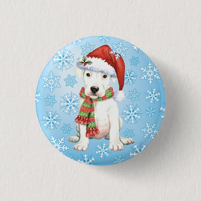 Macaron Rond 2,50 Cm Joyeux Howliday Dogo (Devant)