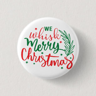 Macaron Rond 2,50 Cm Joyeux Noël