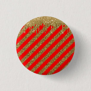 Macaron Rond 2,50 Cm Joyeux Noël - bande de parties scintillant rouge