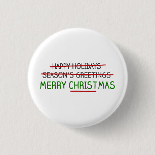 Macaron Rond 2,50 Cm Joyeux Noël, pas Bonnes Fêtes