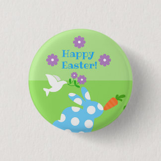 Macaron Rond 2,50 Cm Joyeux Pâques ! Bouton Pinback