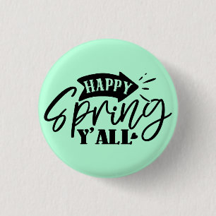 Macaron Rond 2,50 Cm Joyeux Printemps à Tous Typographie Design-49765