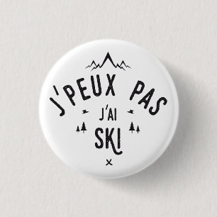 Macaron Rond 2,50 Cm J'peux pas j'ai ski