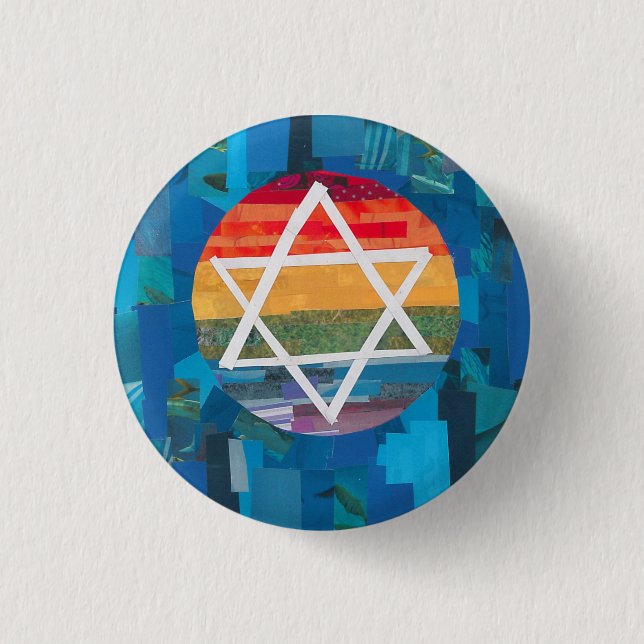 Macaron Rond 2,50 Cm Juif Rainbown (Devant)