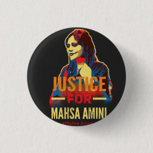 Macaron Rond 2,50 Cm Justice pour Mahsa Amini