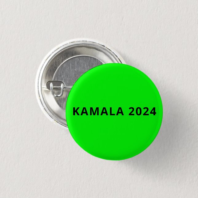 Macaron Rond 2,50 Cm kamala 2024 simple texte personnalisé moderne brat (Devant & derrière)