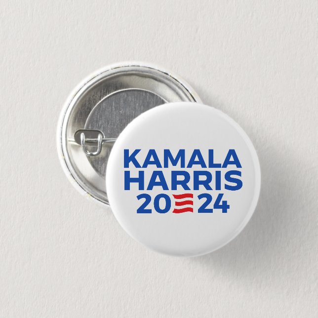 Macaron Rond 2,50 Cm Kamala Harris 2024 (Devant & derrière)