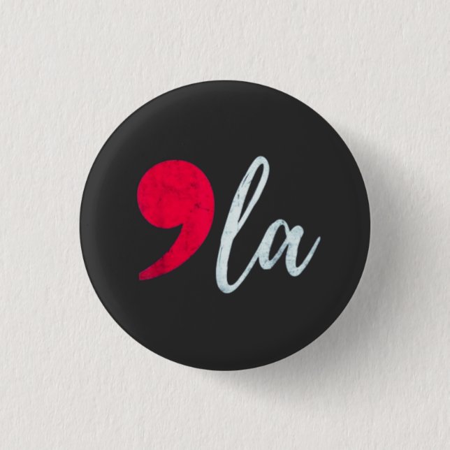 Macaron Rond 2,50 Cm Kamala Harris 2024 Président Comma La Funny (Devant)