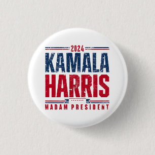 Macaron Rond 2,50 Cm Kamala Harris 2024 Vice-présidente de Black Woman 