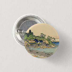 Macaron Rond 2,50 Cm Katsushika Hokusai Enoshima dans la province de Sa