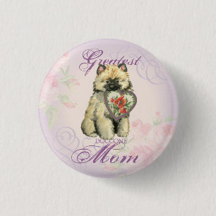 Macaron Rond 2,50 Cm Keeshond Heart Maman