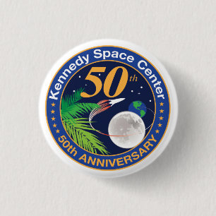 Macaron Rond 2,50 Cm Kennedy Space Center (50e anniversaire)