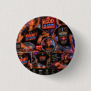 Macaron Rond 2,50 Cm KGOD Radio Late Night