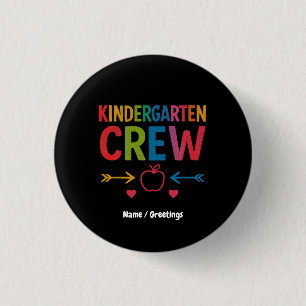 Macaron Rond 2,50 Cm Kinder Crew Funny Kindergarten Fun Retour À L'Écol
