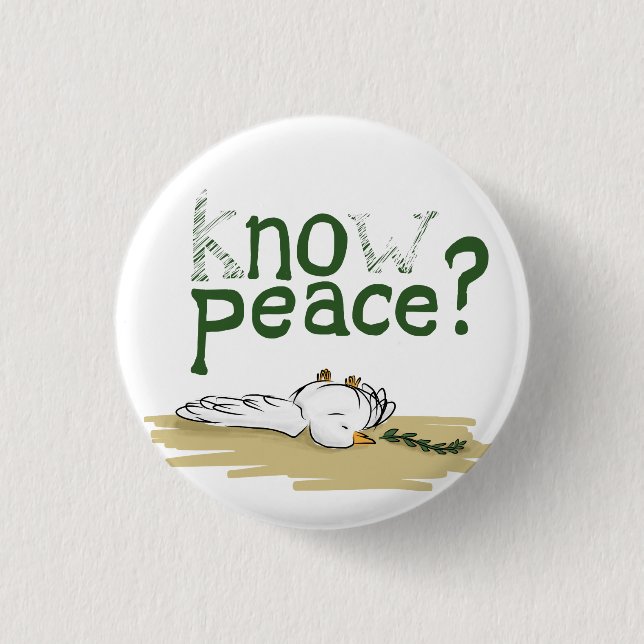 Macaron Rond 2,50 Cm Know Peace Civil Rights Activist Button (Devant)