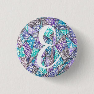 Macaron Rond 2,50 Cm Kolmio (cool colors) Personalized Button