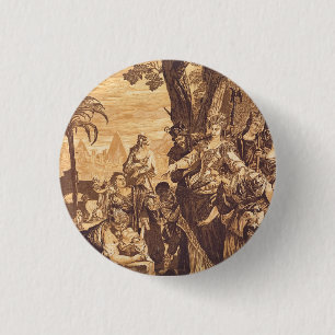 Macaron Rond 2,50 Cm La découverte de Moïse du Livre de l'Exode