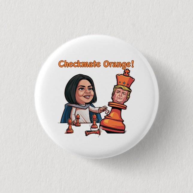 Macaron Rond 2,50 Cm La Défaite Du Roi Orange (Devant)