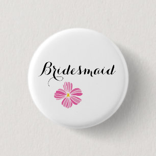 Macaron Rond 2,50 Cm La demoiselle d'honneur Pinback l'épousant fait