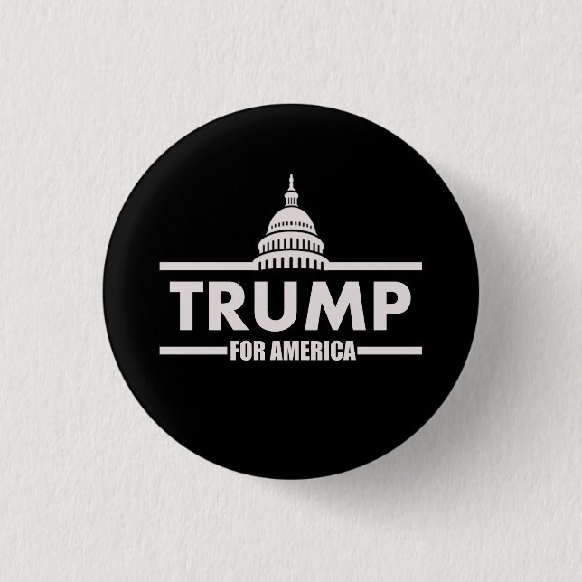 Macaron Rond 2,50 Cm La Maison Blanche de Donald Trump (Devant)