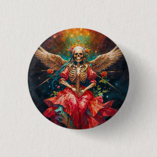 Macaron Rond 2,50 Cm La Mère de la Transformation Santa Muerte