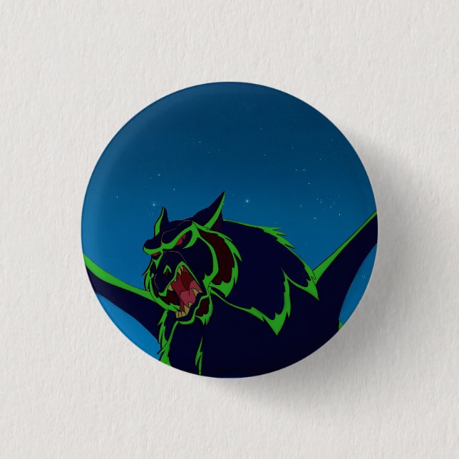 Macaron Rond 2,50 Cm La princesse de cygne - grand bouton animal (Devant)