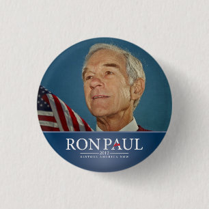 Macaron Rond 2,50 Cm La restauration Amérique de Ron Paul se boutonnen