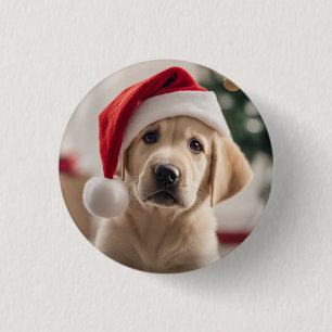 Macaron Rond 2,50 Cm Labrador Retriever Christmas