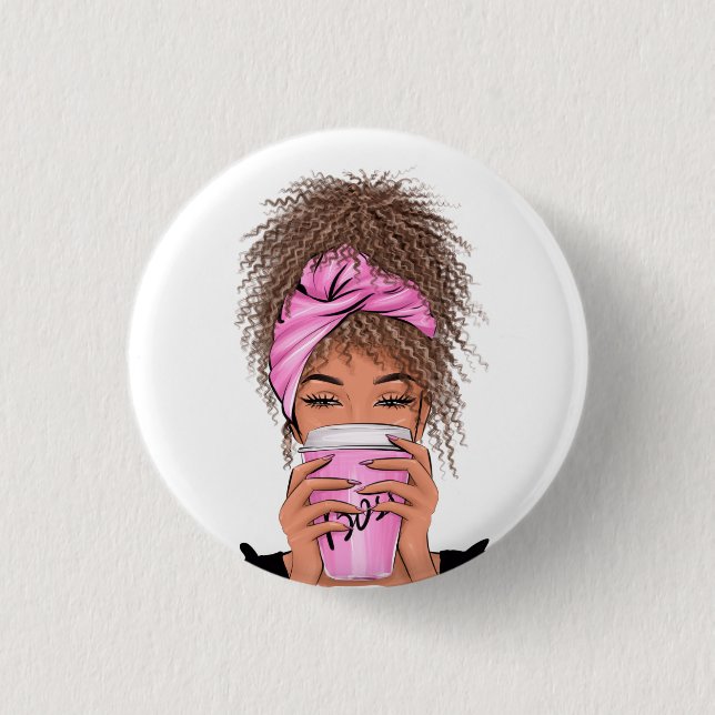 Macaron Rond 2,50 Cm Lady Boss Life, Boss Baby Woman Bracelet (Devant)