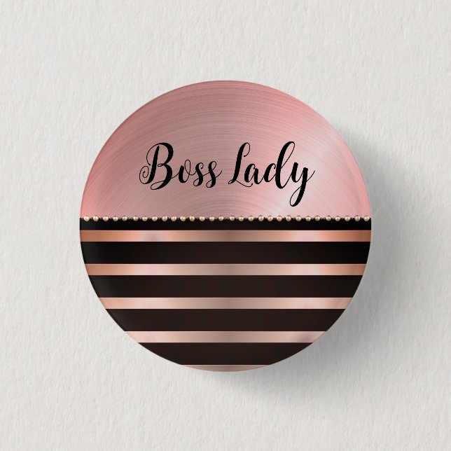 Macaron Rond 2,50 Cm Lady Boss Rose Épais (Devant)