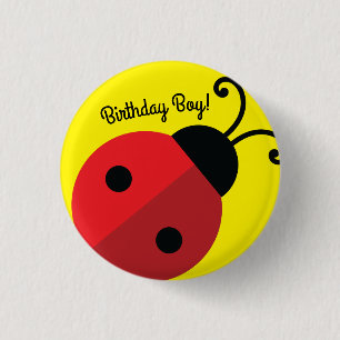 Macaron Rond 2,50 Cm Lady Bug Cute 1ère fête d'anniversaire