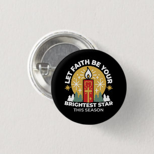 Macaron Rond 2,50 Cm Laissez Faith être votre plus brillant Star Candle