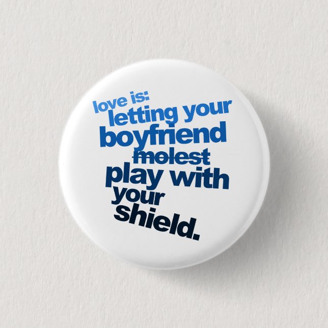 Macaron Rond 2,50 Cm L'amour est des boutons - petits (Devant)