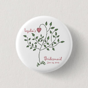 Macaron Rond 2,50 Cm L'amour est profondément bouton enraciné de