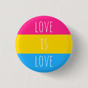 Macaron Rond 2,50 Cm l'amour pansexual de drapeau de fierté de