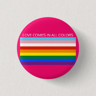 MACARON ROND 2,50 CM L'AMOUR VIENT DANS TOUTES LES COULEURS
