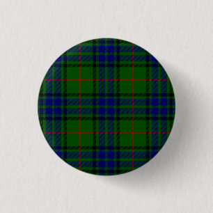Macaron Rond 2,50 Cm Lauder tartan bleu vert plaid