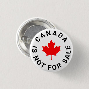 Macaron Rond 2,50 Cm Le Canada n'est pas en vente texte personnalisé fe