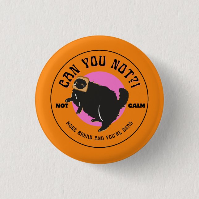 Macaron Rond 2,50 Cm Le chat est fou (Devant)