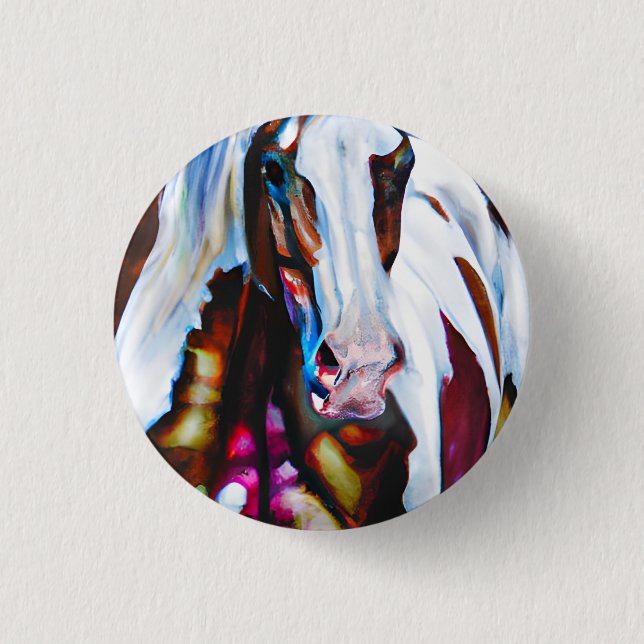Macaron Rond 2,50 Cm Le Cheval de Peinture (Devant)