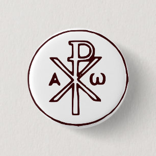 Macaron Rond 2,50 Cm Le christogramme Chi-Rho symbole 