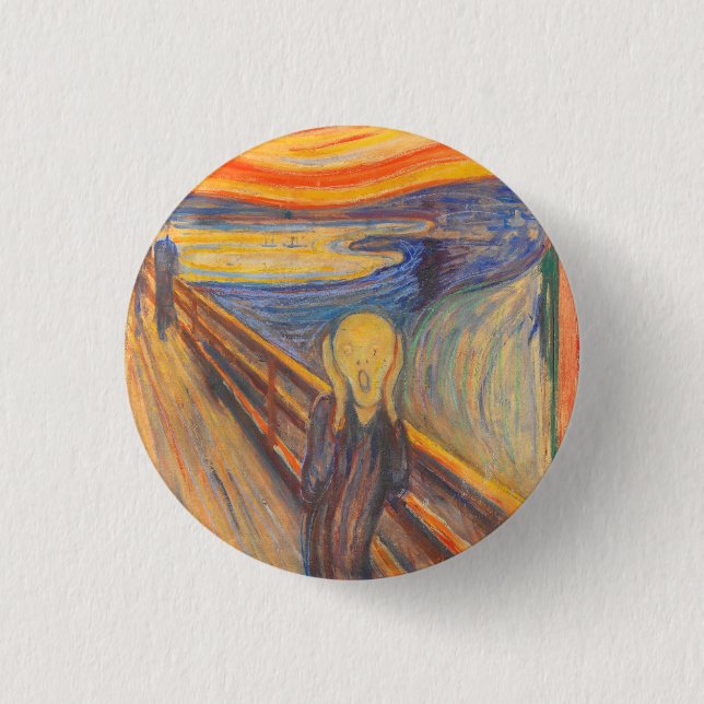 Macaron Rond 2,50 Cm Le cri d'Edvard Munch (Devant)
