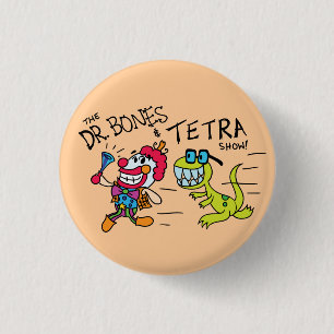 Macaron Rond 2,50 Cm Le Dr.Bones et le tétra Pin de logo d'exposition