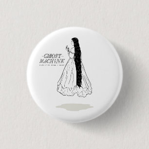 Macaron Rond 2,50 Cm Le fantôme dans mon bouton de "Ghostbot" de