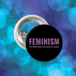 Macaron Rond 2,50 Cm Le féminisme : le bouton Notion Radicale